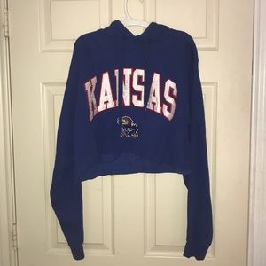 Kansas Uni cropped hoodie